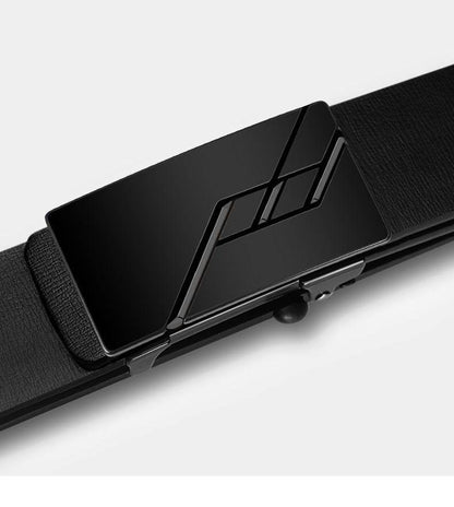 Automatic Cowhide Leather Belt - Stylish Business Casual with Alloy Buckle - Buy Center