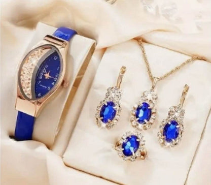 Women's Fashion Quartz Watch Set - Diamond Belt & Jewelry Accessories - Buy Center