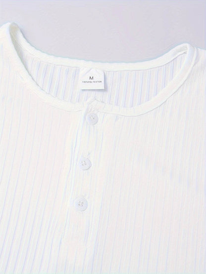 Men's Long Sleeve Crew Neck T-Shirt - Casual Solid Top for Every Season - Buy Center