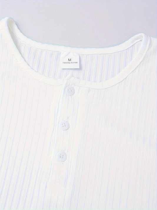 Men's Long Sleeve Crew Neck T-Shirt - Casual Solid Top for Every Season - Buy Center