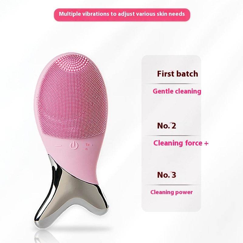 Electric Facial Cleansing Brush - Silicone Gel Inductive Massager, 4 Modes - Buy Center