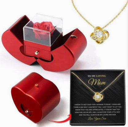 Niche Mother's Day Heart Pendant Necklace - Apple Box Gift Set - Buy Center
