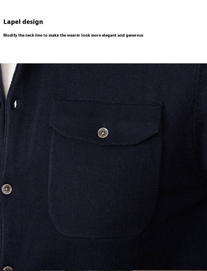 Trendy Solid Color Sweater Coat for Men - Stylish, Cozy & Modern - Buy Center