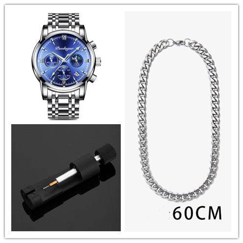 Multifunctional Men's Waterproof Watch - Luminous Quartz Style from Buycenter - Buy Center