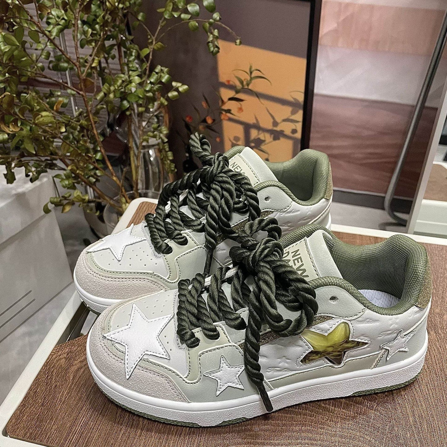 Casual Contrast Color White Shoes - Stylish Vulcanize Footwear 2025 - Buy Center