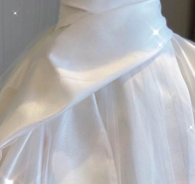 Temperament Princess Style Satin Wedding Dress - Elegant & Flattering Fit - Buy Center