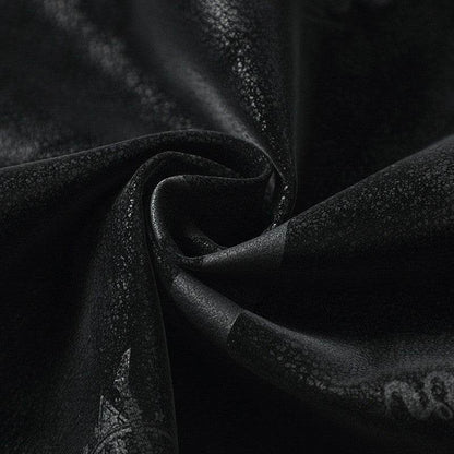 Men's Thin Lapel PU Leather Jacket - Stylish with Multiple Pockets - Buy Center