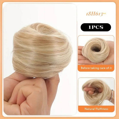 Female Hair Loop Simulation Wig - Fluffy Short Style with Rubber Band - Buy Center