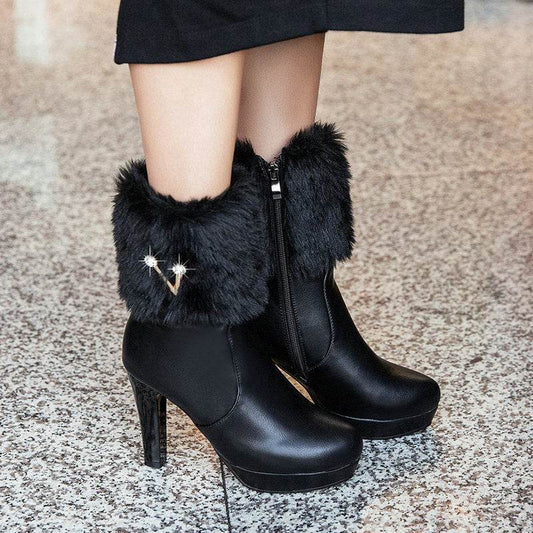 Chunky Heel Short Boots for Women - Stylish Autumn & Winter Booties - Buy Center