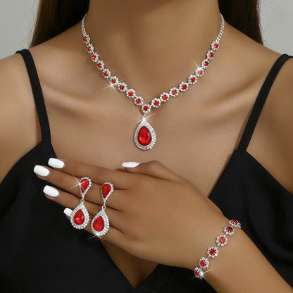Buy Center Fashion Jewelry Set - Bridal Necklace, Earrings, and Bracelet - Buy Center