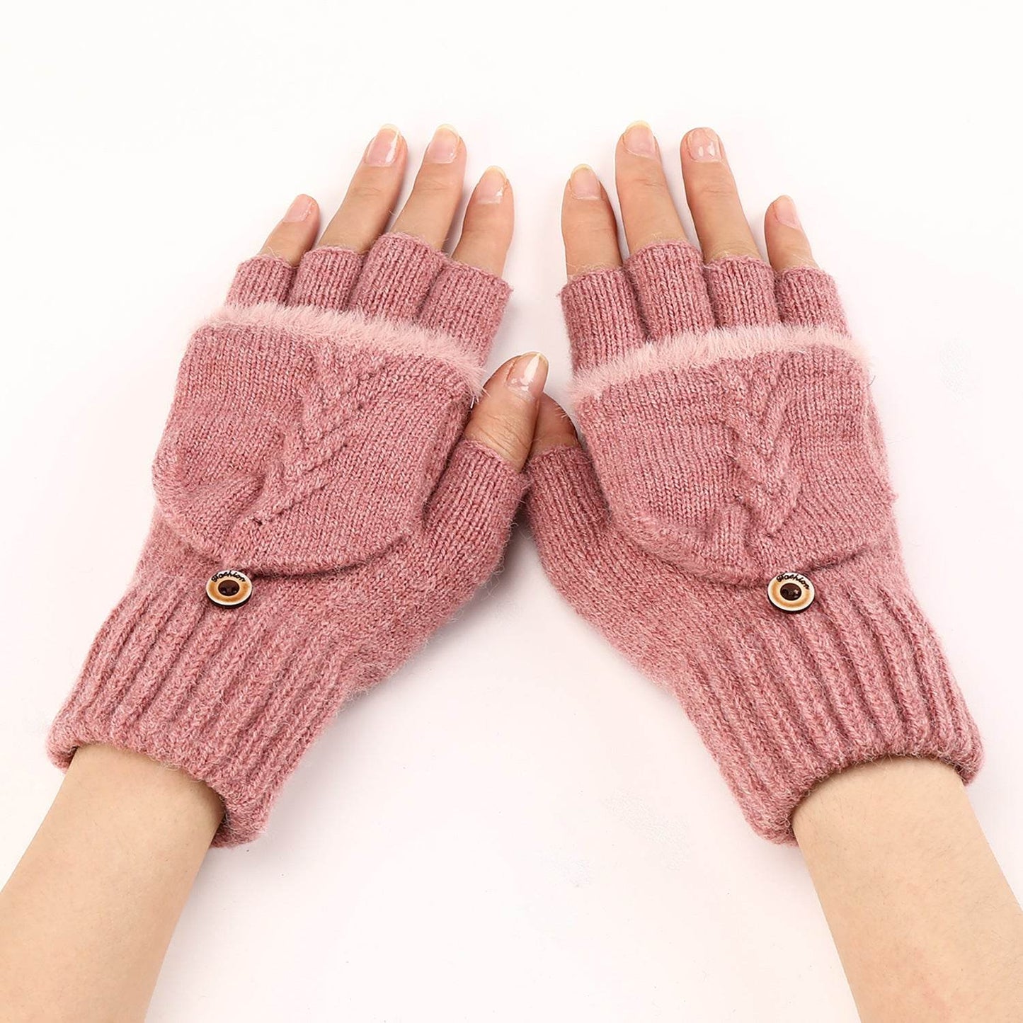 Women's Touchscreen-Friendly Wool Fingerless Gloves - Chic & Warm Winter Style - Buy Center