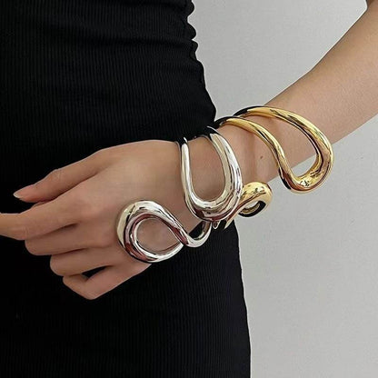 Stylish Female Metal Geometry Bracelet - Trendy Gold & Silver Designs - Buy Center