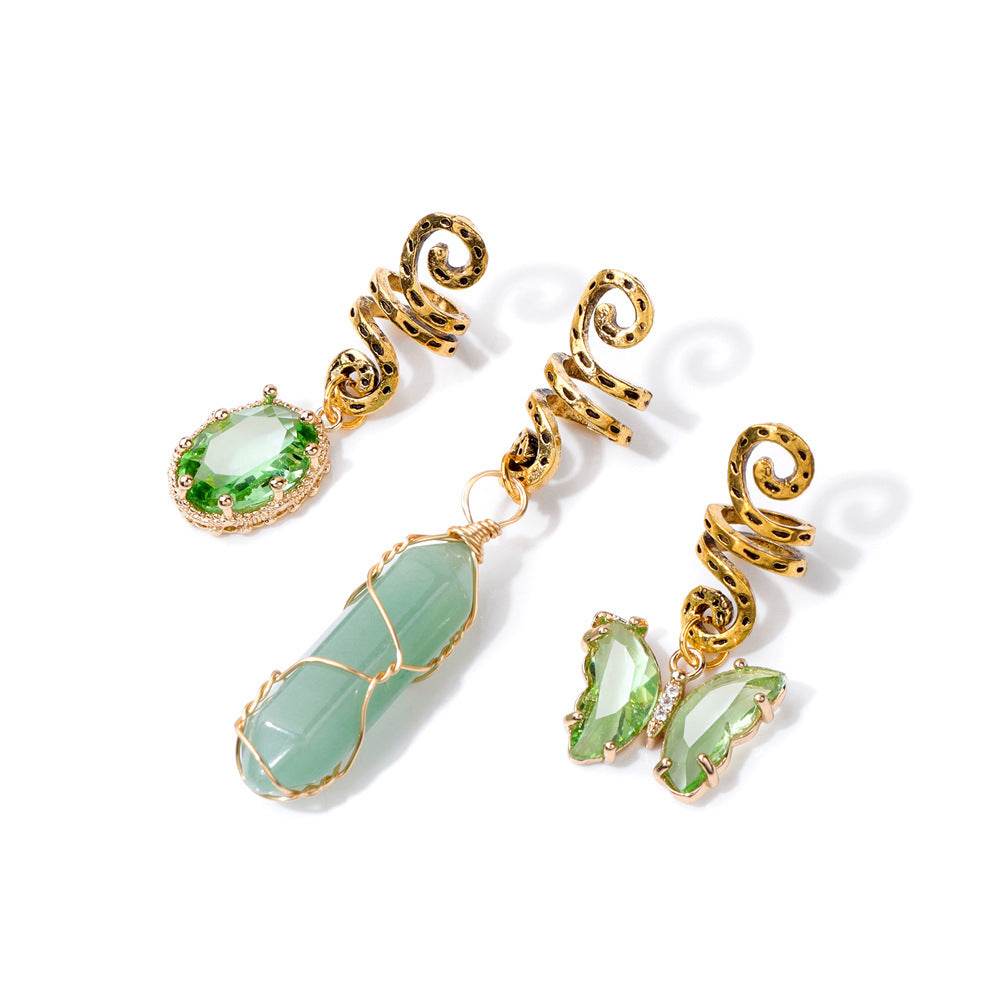 Buycenter Dreadlocks Headdress Set - Colorful Stone Bead Accessories - Buy Center