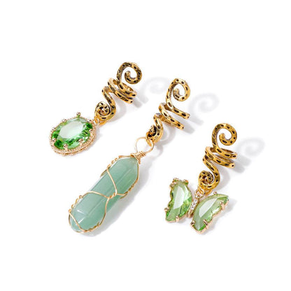 Buycenter Dreadlocks Headdress Set - Colorful Stone Bead Accessories - Buy Center