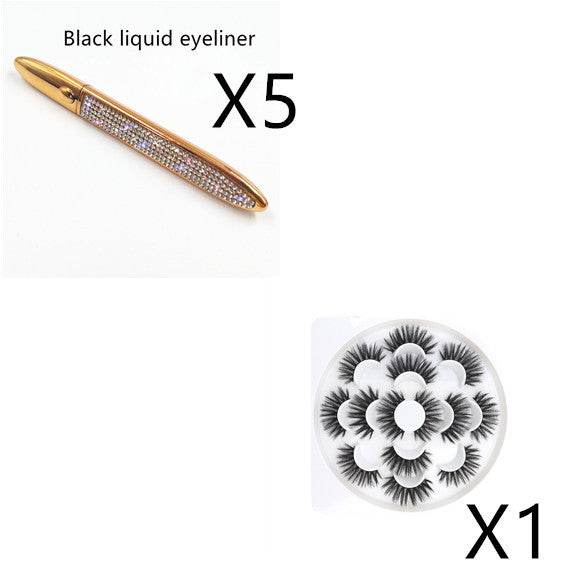 Multicolor Self-Adhesive Eyeliner False Eyelashes - Easy Application & Versatile Styles - Buy Center