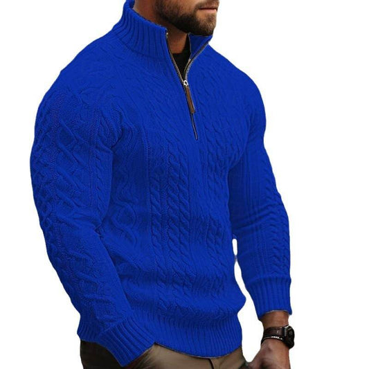 Buycenter Men's Half Zipper Knitwear Coat - Trendy Thickened Pullover - Buy Center
