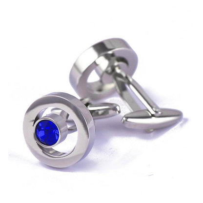 Men's Zircon Crystal Cufflinks - Elegant Fashion Accessory for Formal Wear - Buy Center