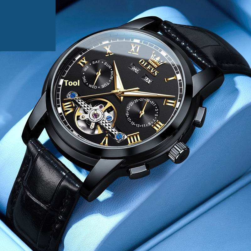 Buycenter Waterproof Multifunctional Mechanical Watch - Luminous Design for Men - Buy Center