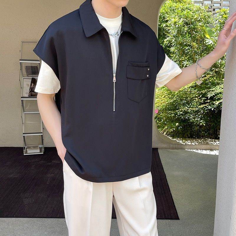 Casual Sleeveless Striped Shirt for Summer - Trendy Korean Style Top - Buy Center