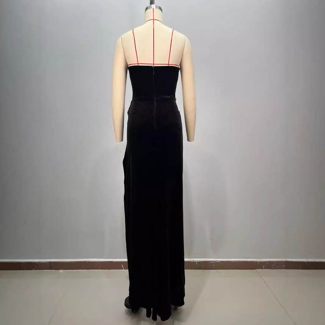 Elegant Women's Black Bandeau Dress - Slim-fit Style for Evening Events - Buy Center