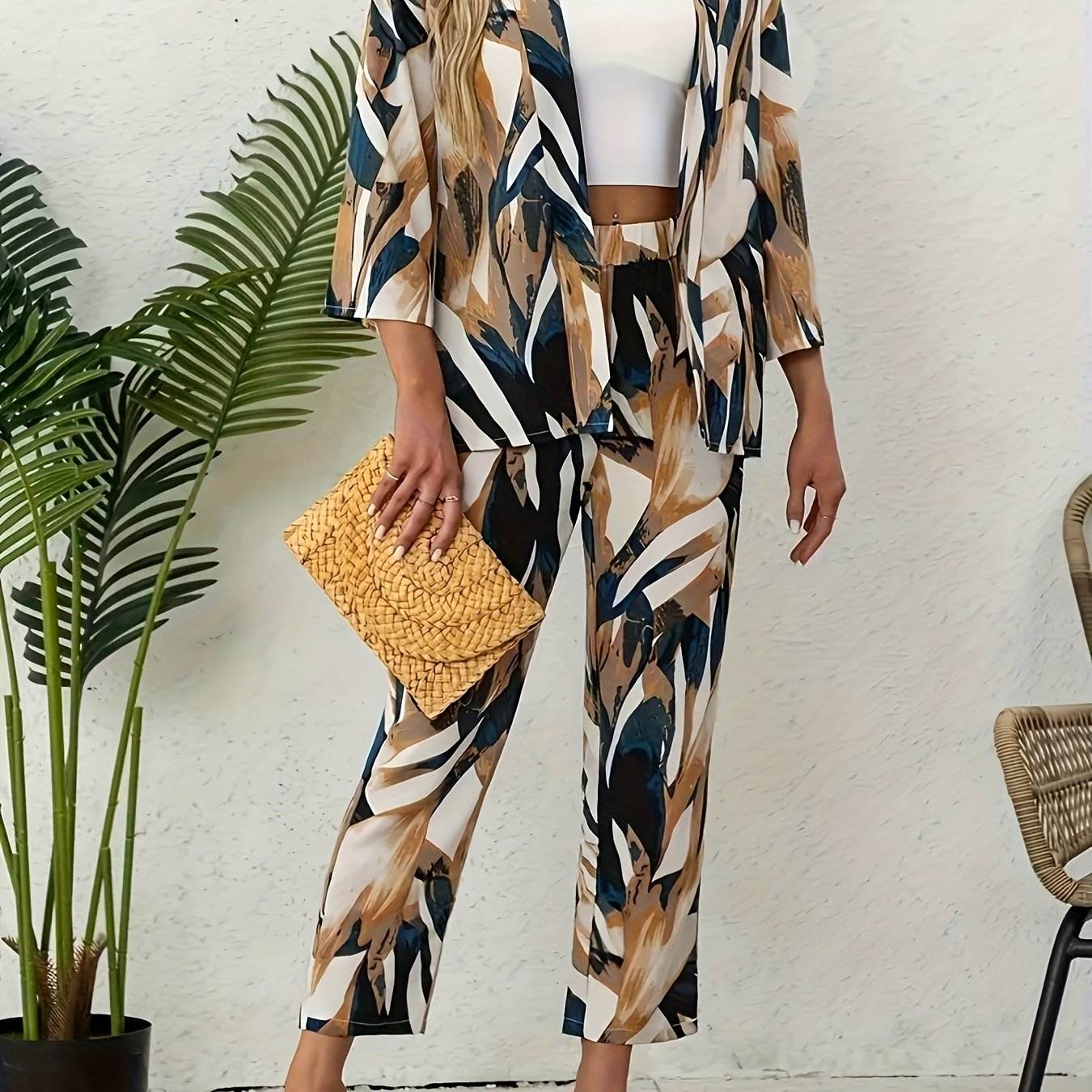 Vintage Paisley Print Two-Piece Set - Casual Loose Fit for Women - Buy Center