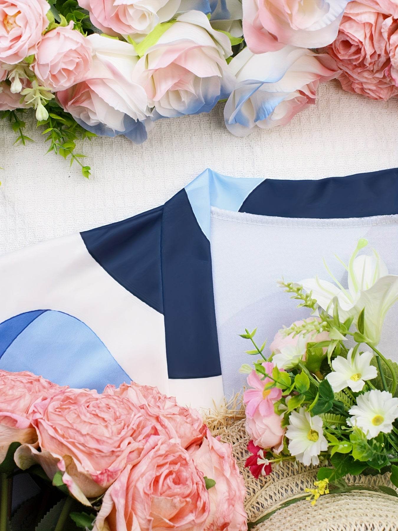 Stylish Casual Robe and Pocket Pants Set - Geometric Pattern, 100% Polyester - Buy Center