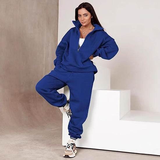 Buycenter Long Sleeve Half Zip Hoodie - Fleece-Lined Sports Cardigan - Buy Center