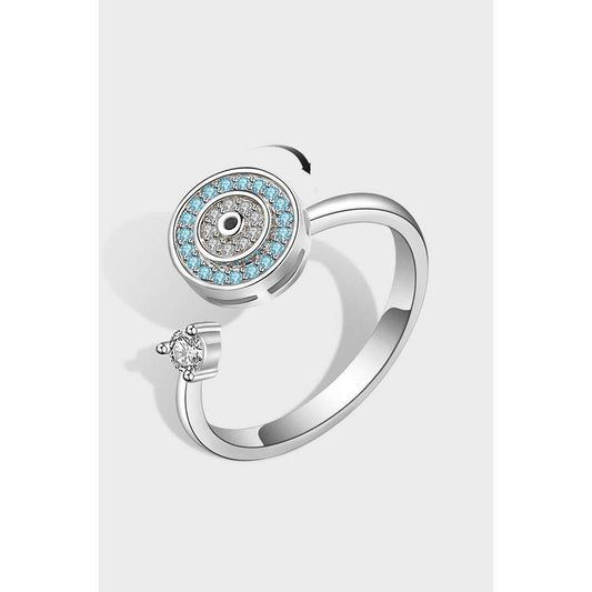 Buycenter S925 Sterling Silver Spinning Ring - Adjustable Geometry Design - Buy Center