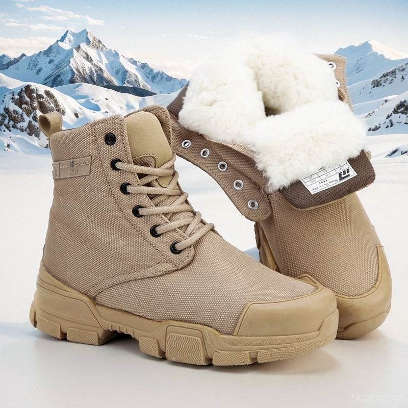 Three-Proof Wool Snow Boots - Stylish, Waterproof & Warm for Men - Buy Center