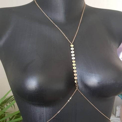 Buy Center Women's Sequined Beach Body Jewelry - Trendy Chest Chain - Buy Center
