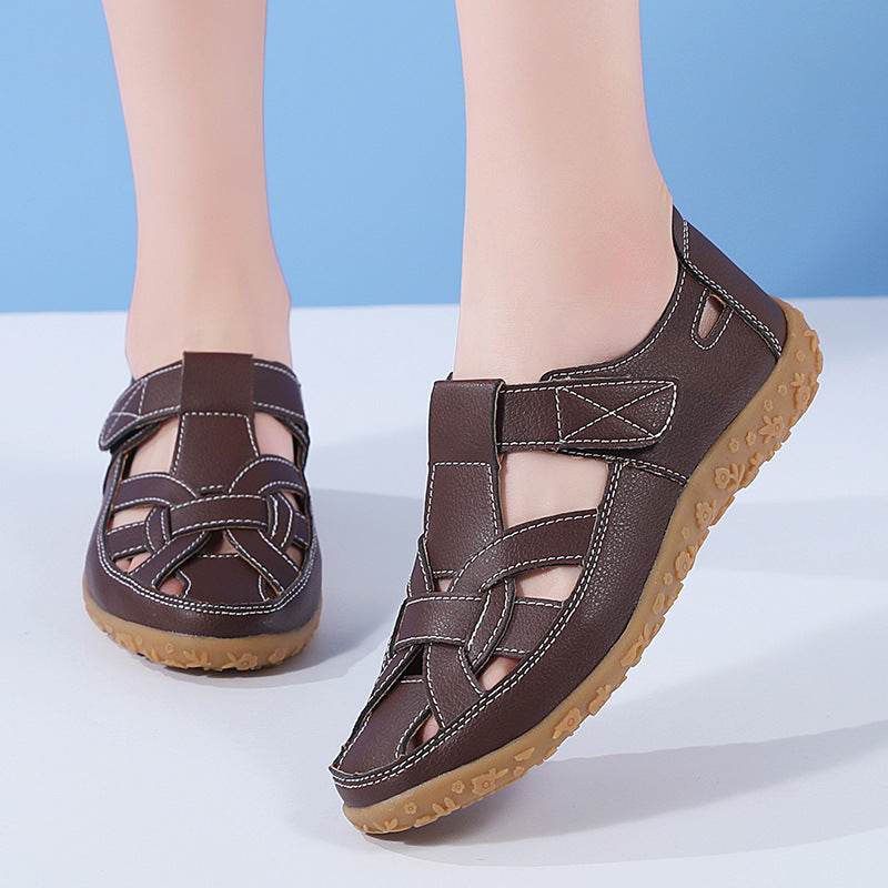 Beach Hollowed Flat Sandals - Stylish Comfort for Casual Summer Wear - Buy Center