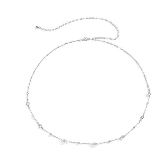 Buy Center Transparent Rhinestone Waist Chain - Stylish Body Jewelry - Buy Center