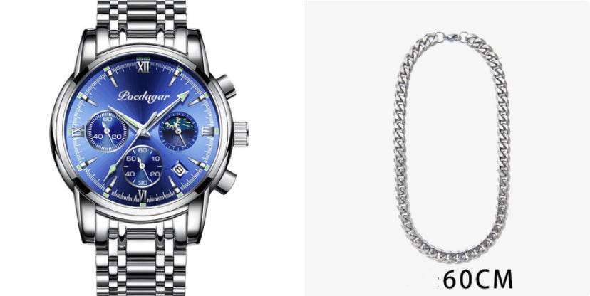 Multifunctional Men's Waterproof Watch - Luminous Quartz Style from Buycenter - Buy Center