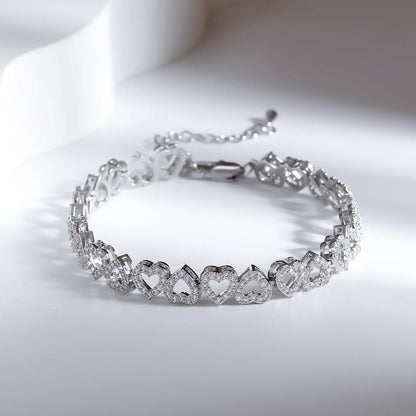 High-Grade Diamond Bracelet for Girls - Elegant Heart Design Gift - Buy Center
