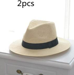 Buycenter Men's Straw Hat - Breathable Sun Shade for Casual Outdoor Wear - Buy Center