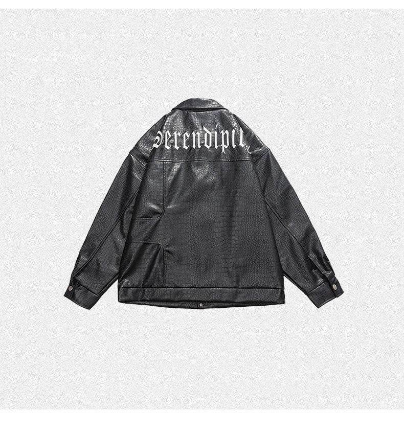 Trendy Men's Loose Polo Collar Jacket - Casual Blazer in Black & White - Buy Center