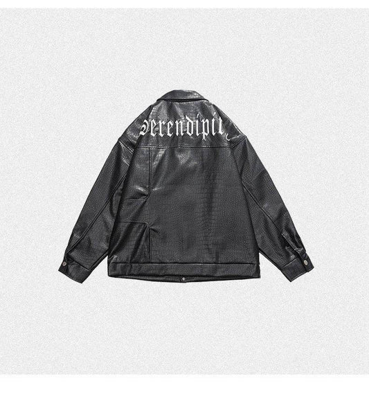 Trendy Men's Loose Polo Collar Jacket - Casual Blazer in Black & White - Buy Center