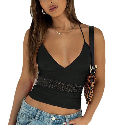 Buycenter Slim-fit Spaghetti Strap Camisole - Deep V Neck Style - Buy Center