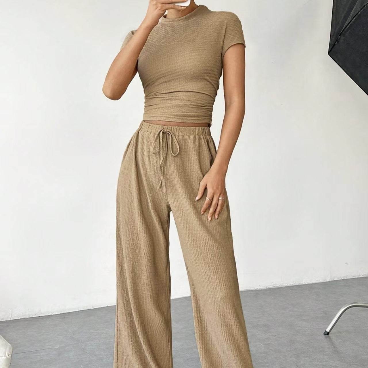 Buycenter Women's Casual Two-Piece T-Shirt & Pants Set - Summer Style - Buy Center