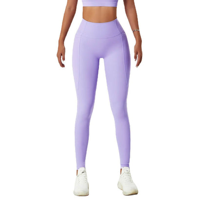 Buycenter Lulu Nude Yoga Bra Set - Shockproof Sports Bra & Leggings - Buy Center