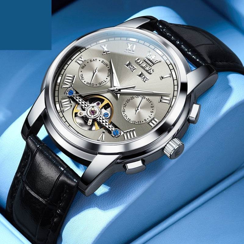 Buycenter Waterproof Multifunctional Mechanical Watch - Luminous Design for Men - Buy Center