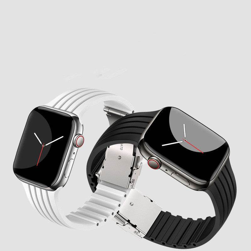 Buycenter Silicone Stripe iWatch Strap - Stylish & Comfortable for Men/Women - Buy Center