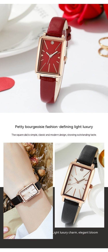Retro Square Plate Women's Watch - Trendy Bracelet in 5 Stylish Colors - Buy Center