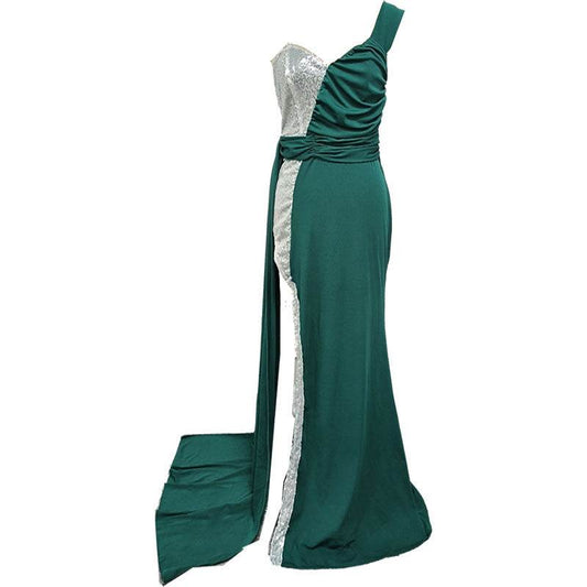 Elegant Gilding Split Evening Dress - Trendy Long Skirt Gown for Women - Buy Center