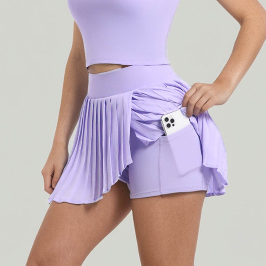 Buycenter Pleated Tennis Skirt - Stylish Outdoor Running and Fitness Skirt - Buy Center