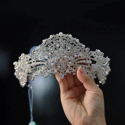 Luxury Rhinestone Alloy Forehead Crown - Elegant Bridal Hair Jewelry - Buy Center