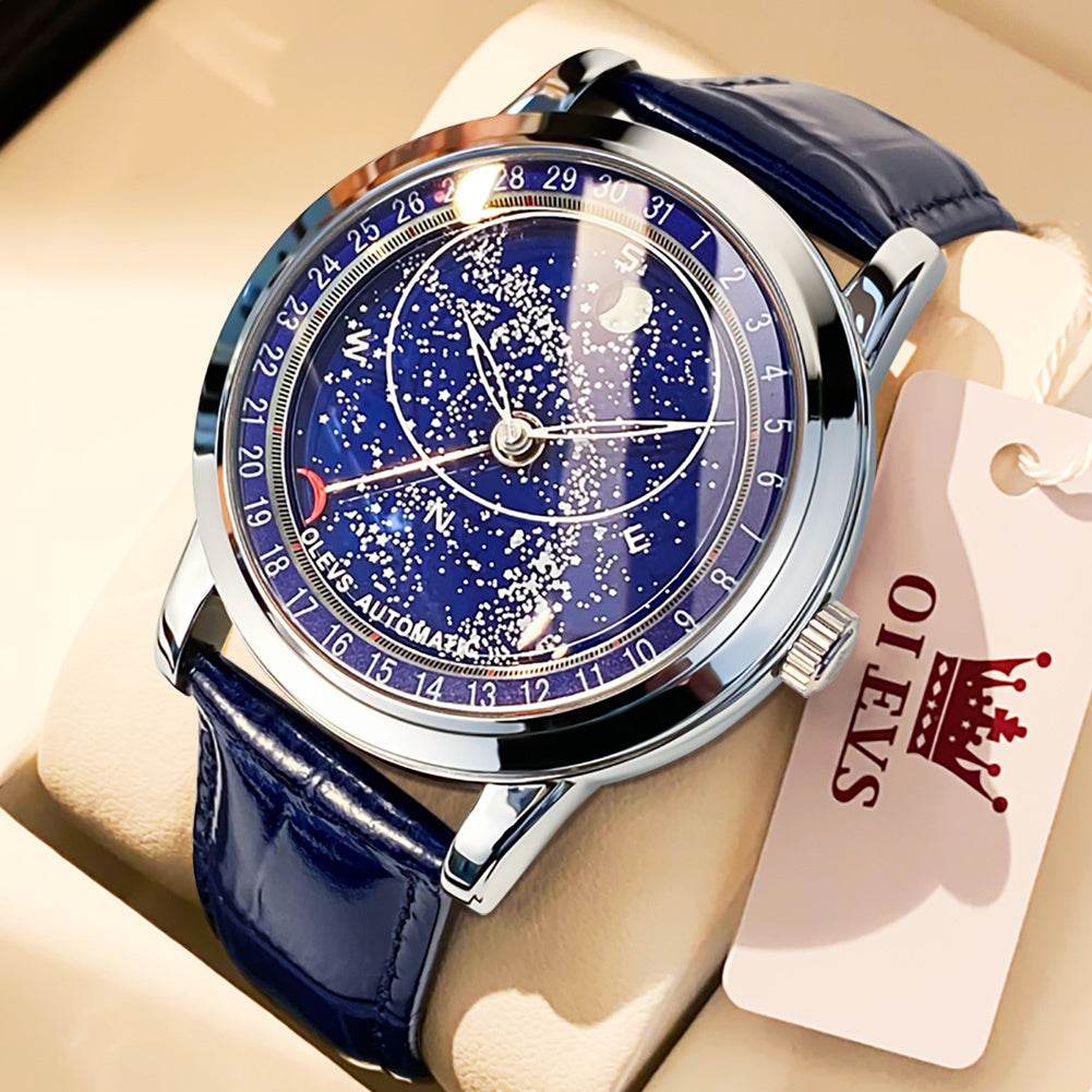 Buycenter Starry Sky Luminous Men's Watch - Full-Automatic Mechanical Timepiece - Buy Center