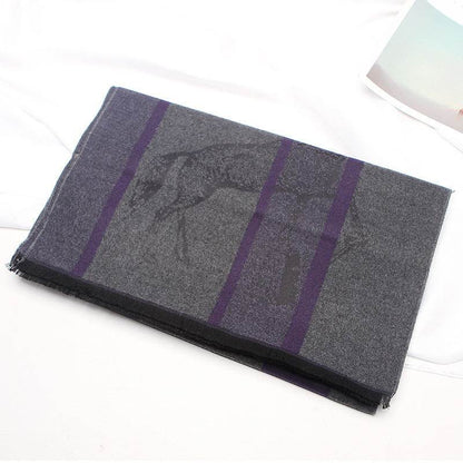 Men's Fashion Plaid Scarf - Thickened Imitation Cashmere for Style and Warmth - Buy Center