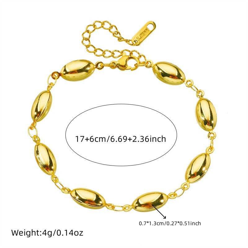 Buy Center Simple Punk Oval Water Drop Bracelet - Geometric Design for Women - Buy Center