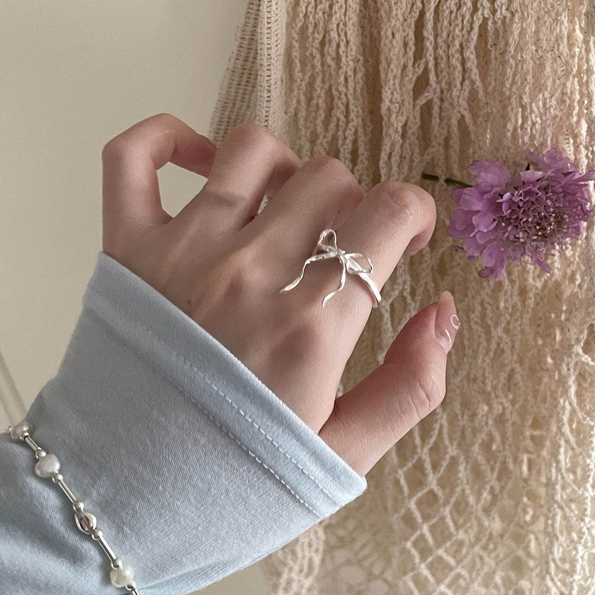 Adjustable Copper Ribbon Bow Ring for Women - Stylish Statement Jewelry - Buy Center